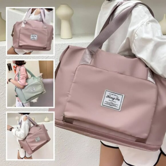 HONG FU Handbags - NWOT Hong Fu Expandable Gym/Duffle Bag in Lavender